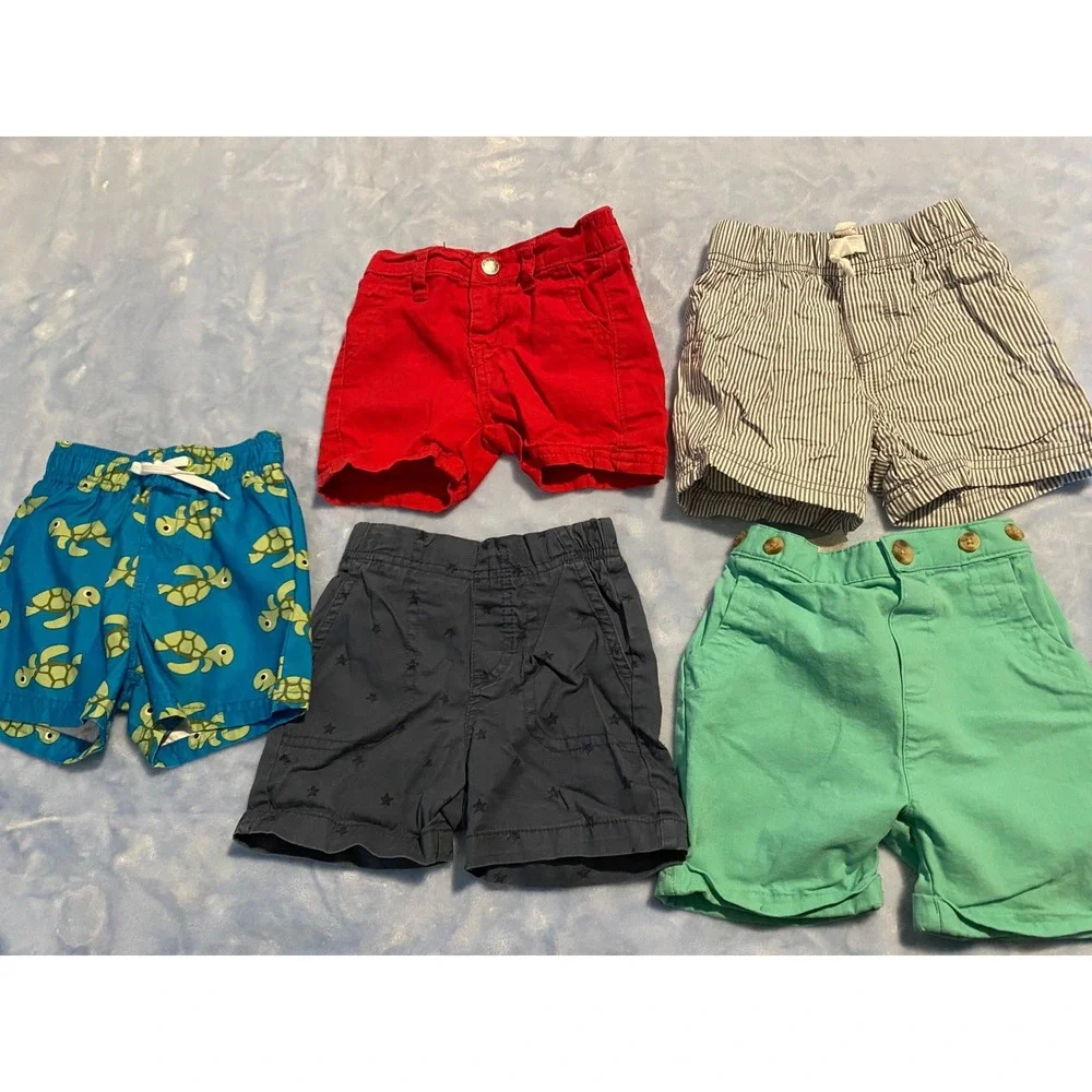 Lot of 5 Toddler Boy Shorts 12M Gymboree Carters Circo CAT  6-12M